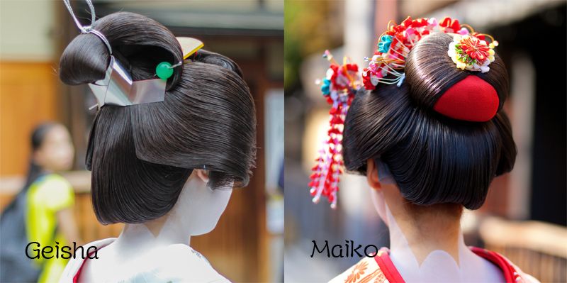 kiểu tóc đơn giản khi mặc Kimono
